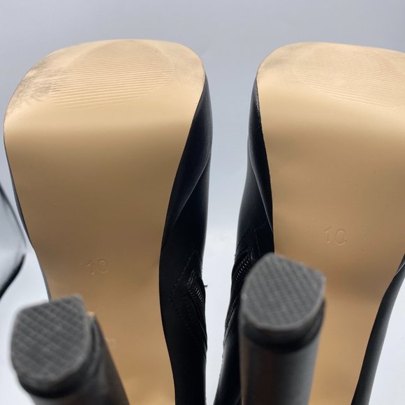 Women's Platform Ankle Boots Zipper High Heels - Picture 8 of 9